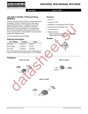 RFP15P05 datasheet  